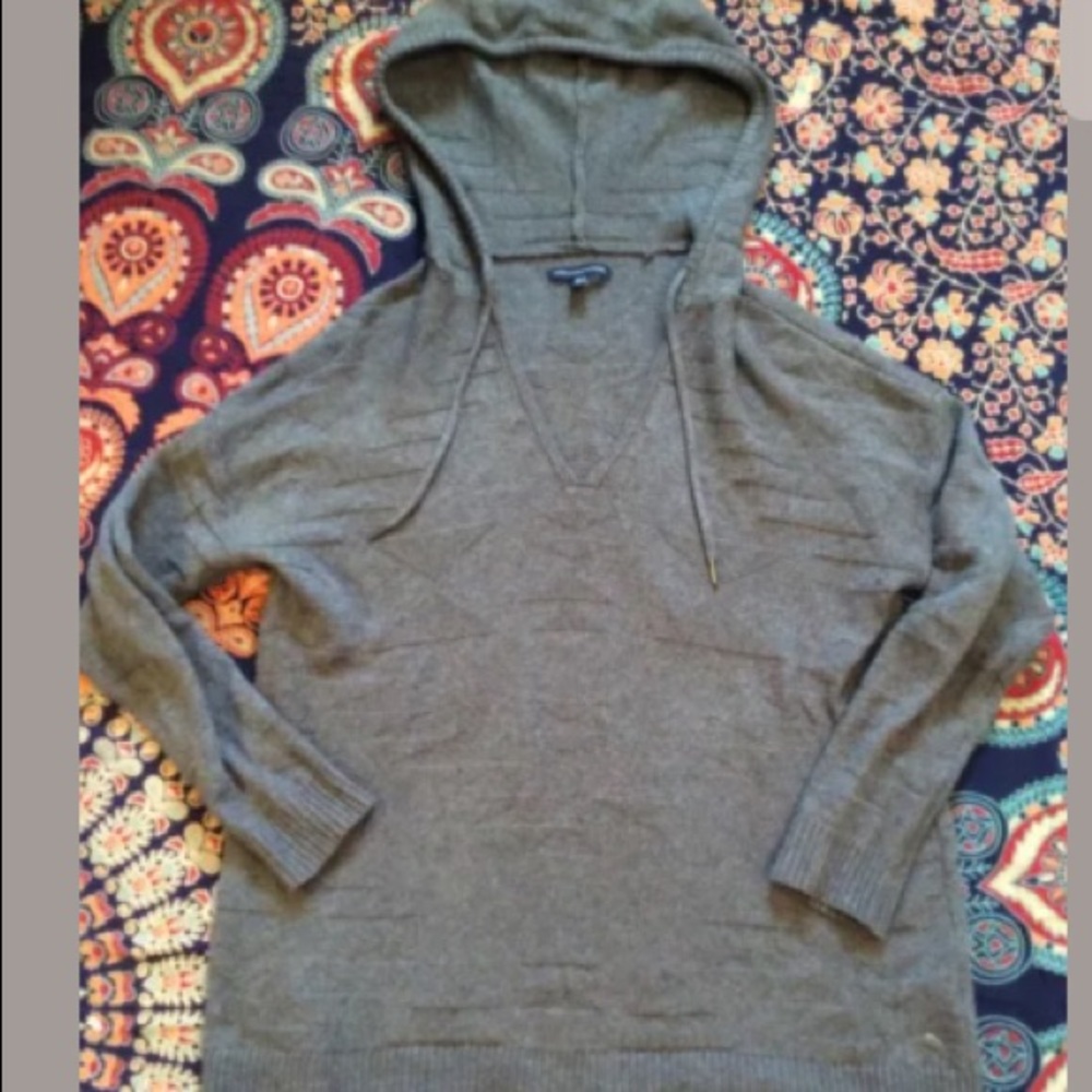 Sold 🌟AEO Brown Grey Hooded Sweater XS - Picture 1 of 4